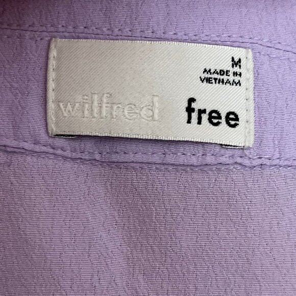 Wilfred Free Lavender Button Down Camp Collar Dress - Picture 6 of 7